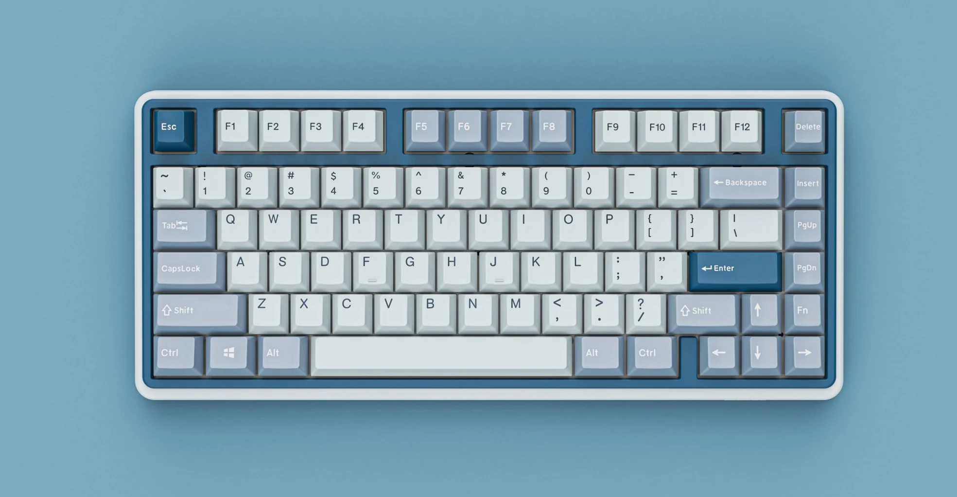 Varmilo Minilo VXB81 Bluebell 75% Wireless White LED Keyboard