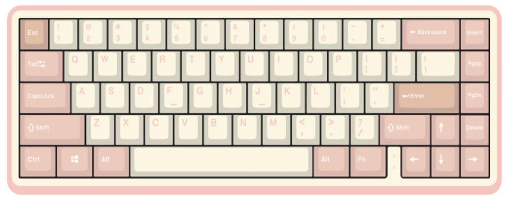 Varmilo Minilo VXH67 Mendozae 65% Wired Hotswap White LED Keyboard - Image 10