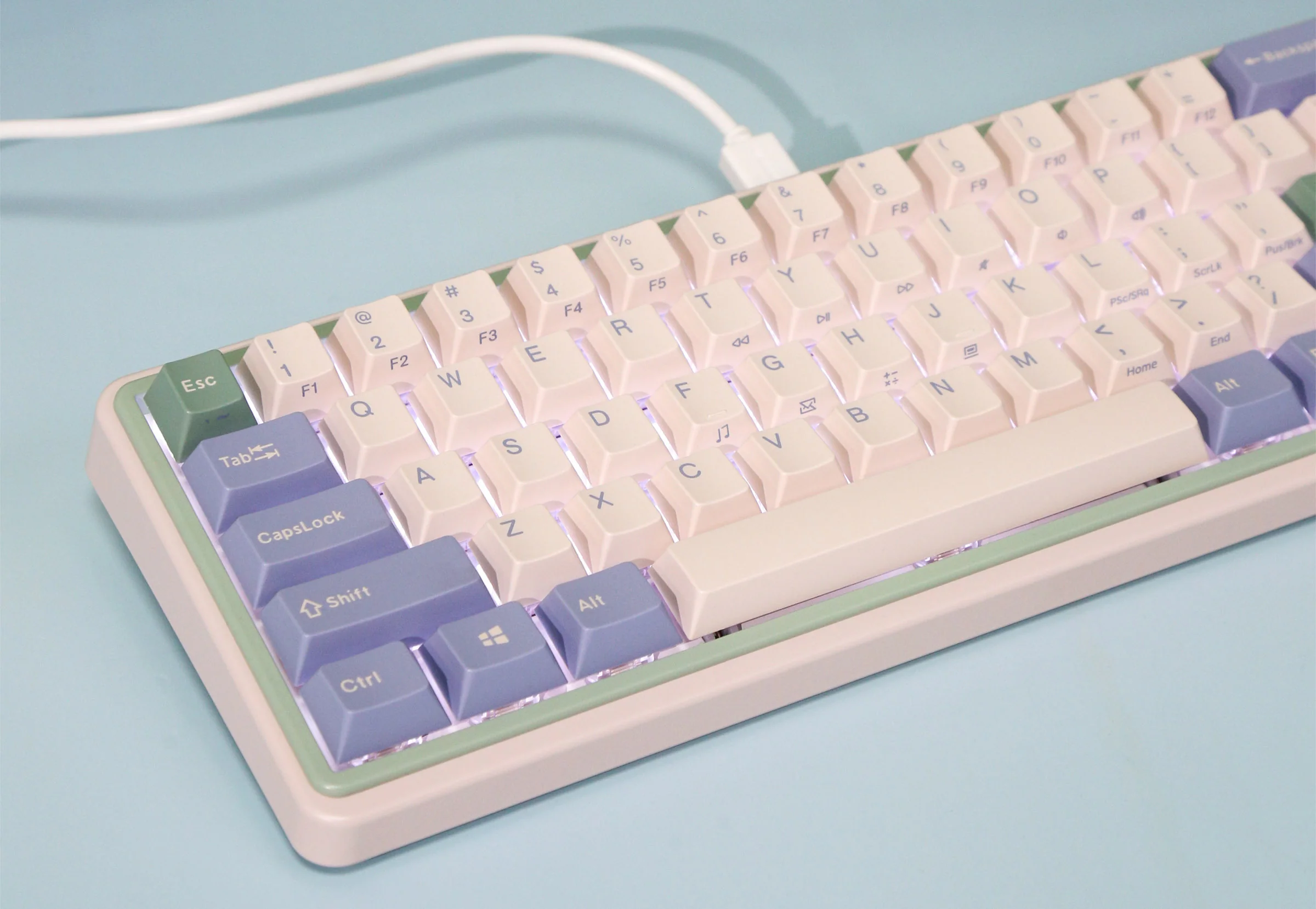 Varmilo Minilo VXT67 Eucalyptus 65% Hotswap Wireless RGB Mechanical Keyboard - Image 4