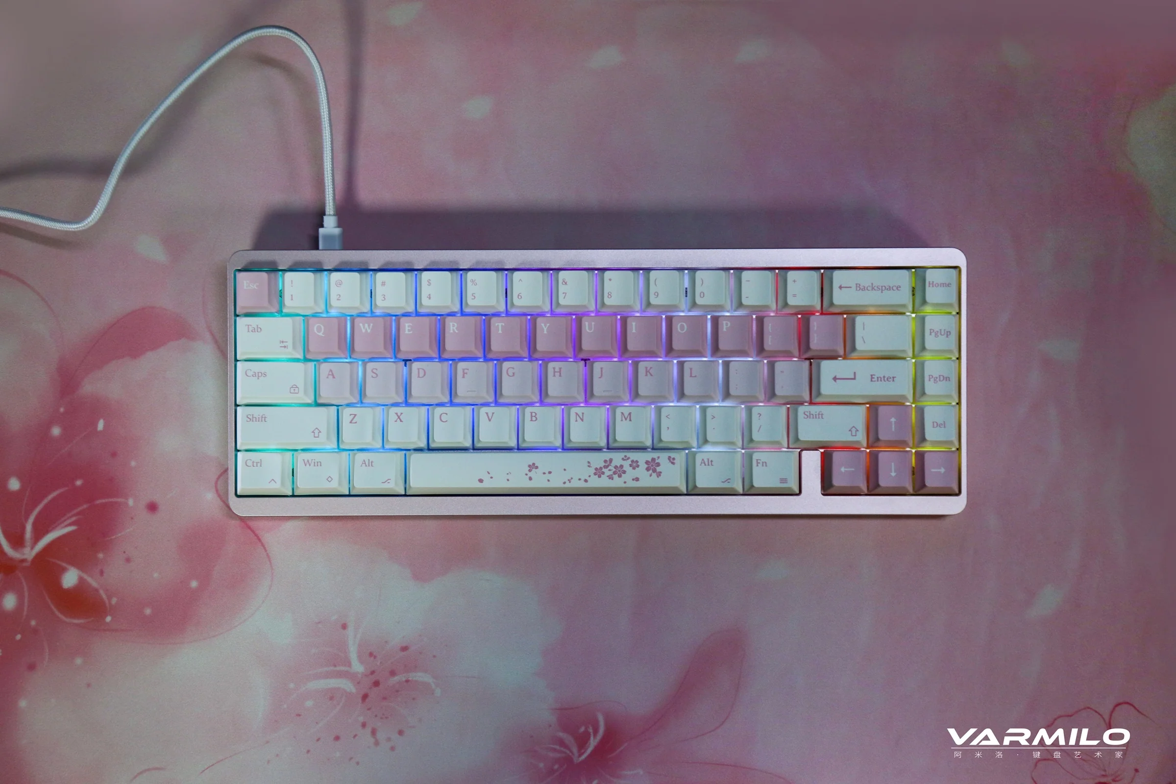 Varmilo Muse65 HE Sakura 8K Aluminum 65% RGB Keyboard - Image 16