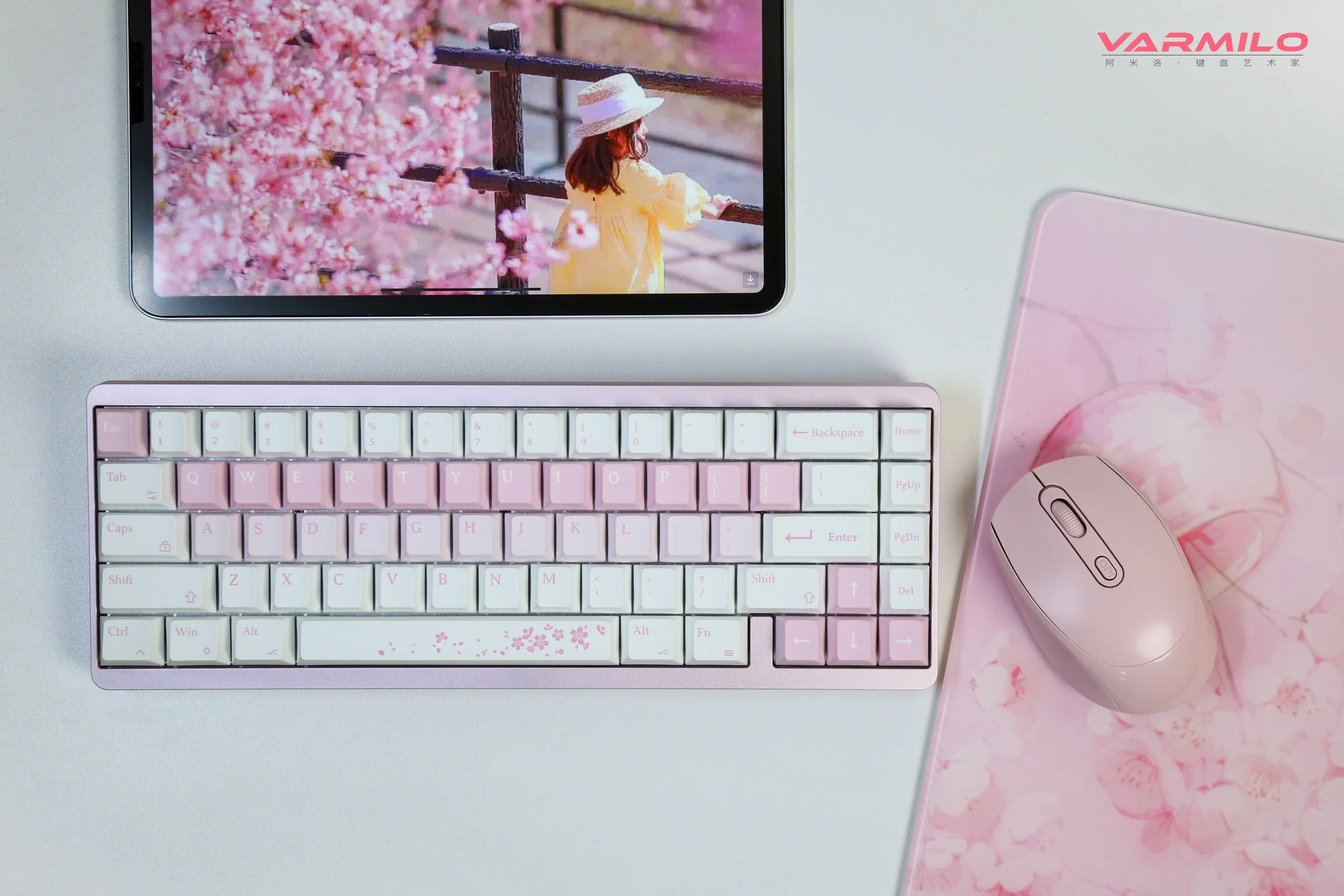 Varmilo Muse65 HE Sakura 8K Aluminum 65% RGB Keyboard - Image 6