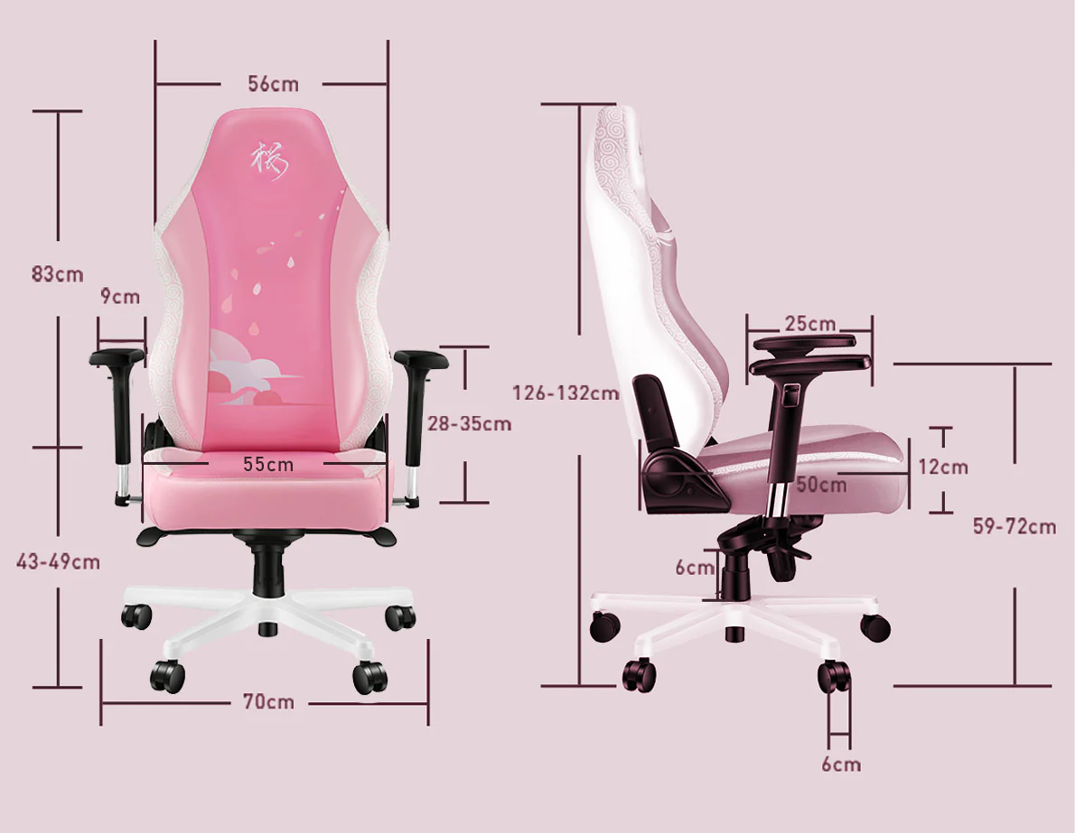 Varmilo Sakura Racing Chair Gaming Style Adjustable - Image 7