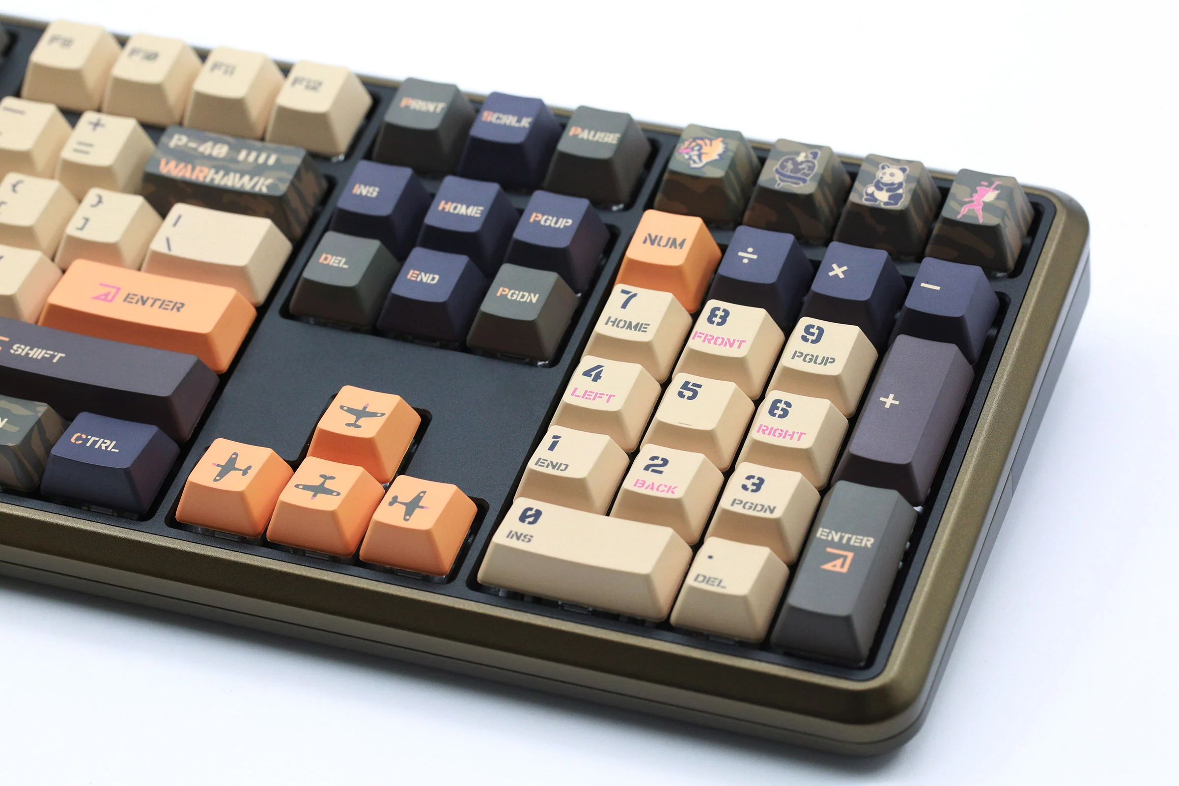 Varmilo Sword 2-108 Flying Tigers White LED Dye Sub PBT Aluminum Mechanical Keyboard - Image 3