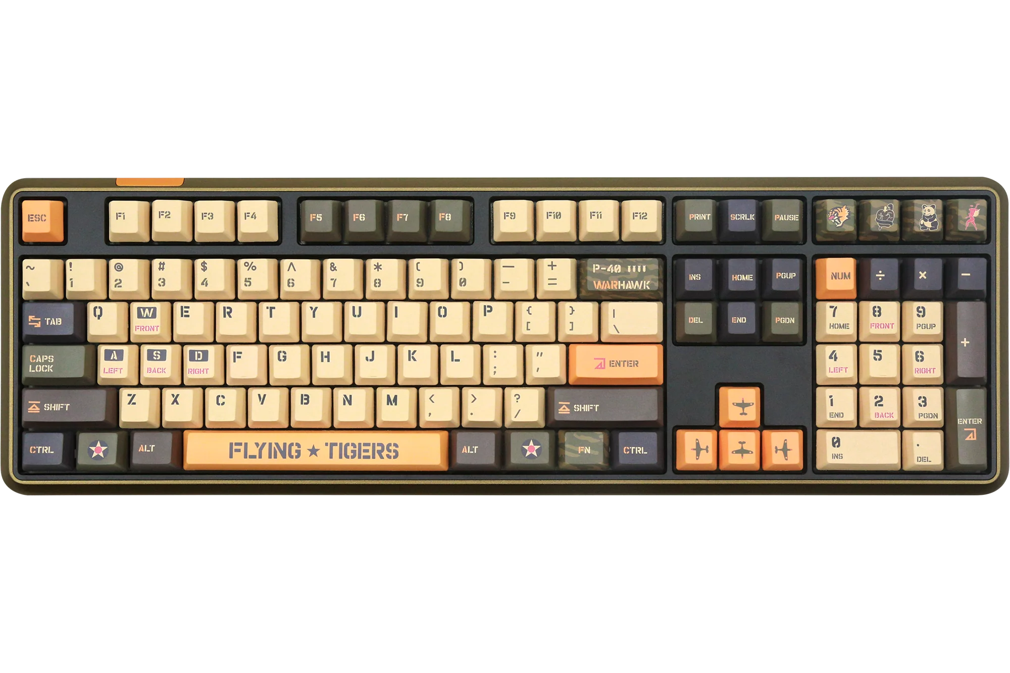 Varmilo Sword 2-108 Flying Tigers White LED Dye Sub PBT Aluminum Mechanical Keyboard - Image 7