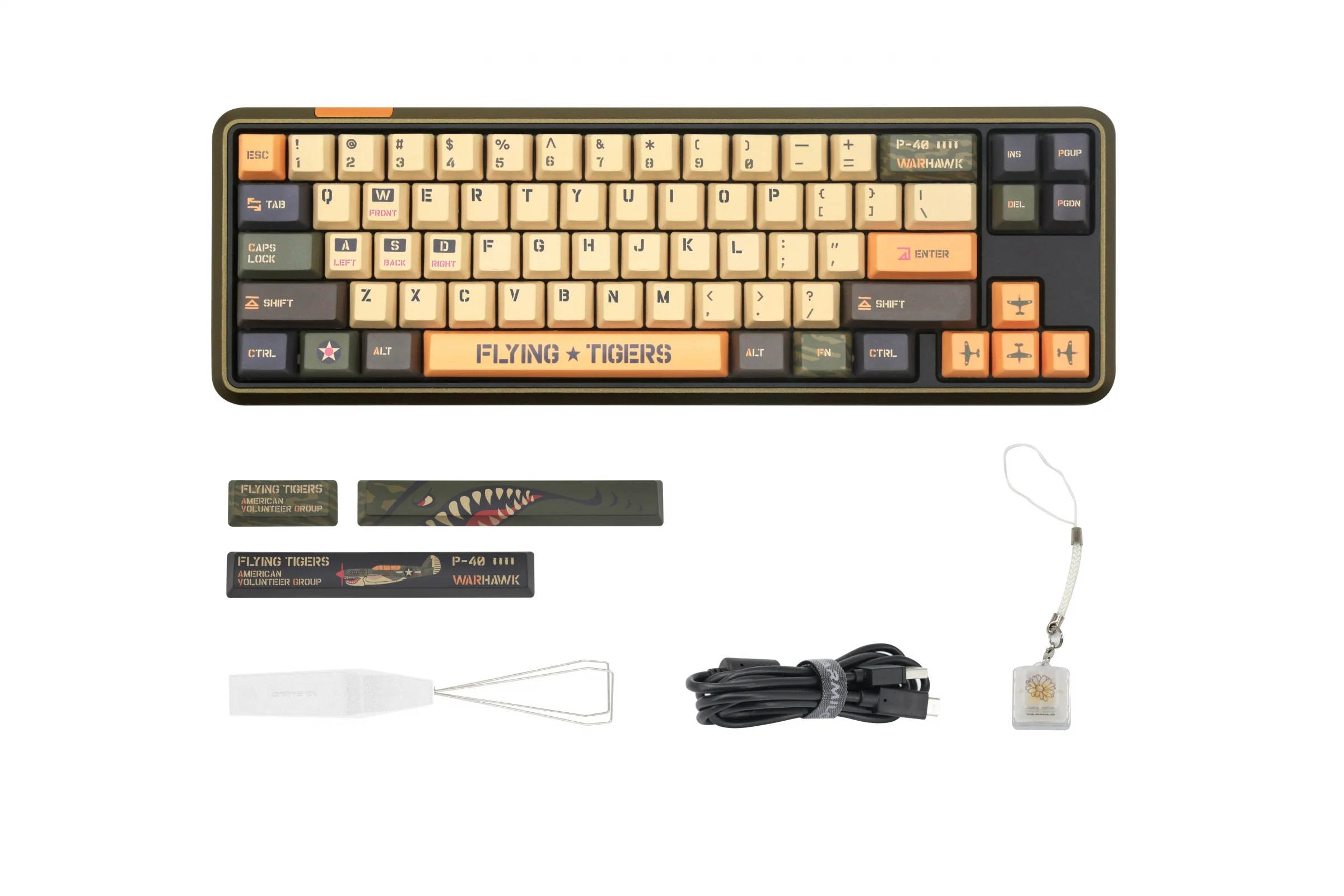 Varmilo Sword 2-68 Flying Tigers White LED 65% Dye Sub PBT Aluminum EC Mechanical Keyboard - Image 8