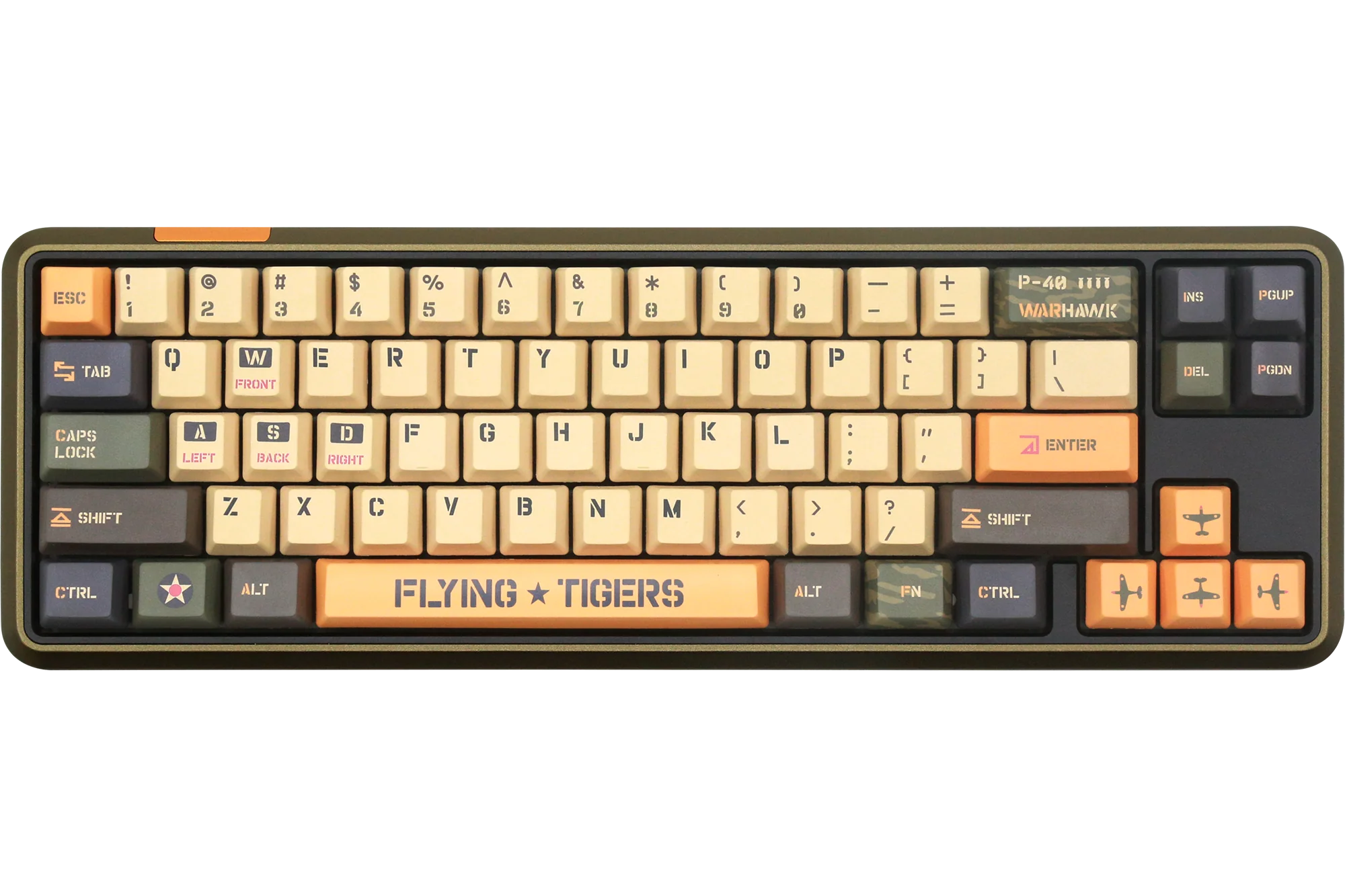 Varmilo Sword 2-68 Flying Tigers White LED 65% Dye Sub PBT Aluminum EC Mechanical Keyboard - Image 9