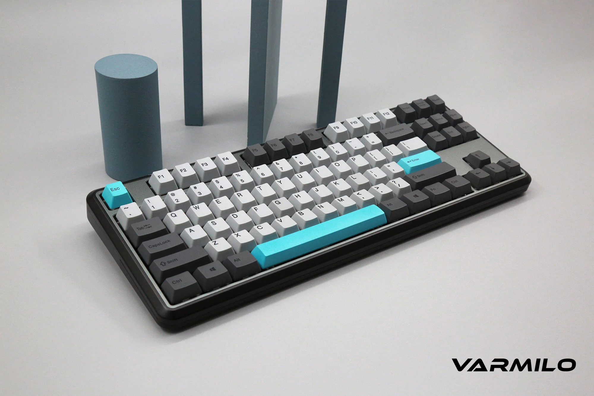 Varmilo Sword 2-87 Moonlight White LED TKL Dye Sub PBT Aluminum EC Mechanical Keyboard