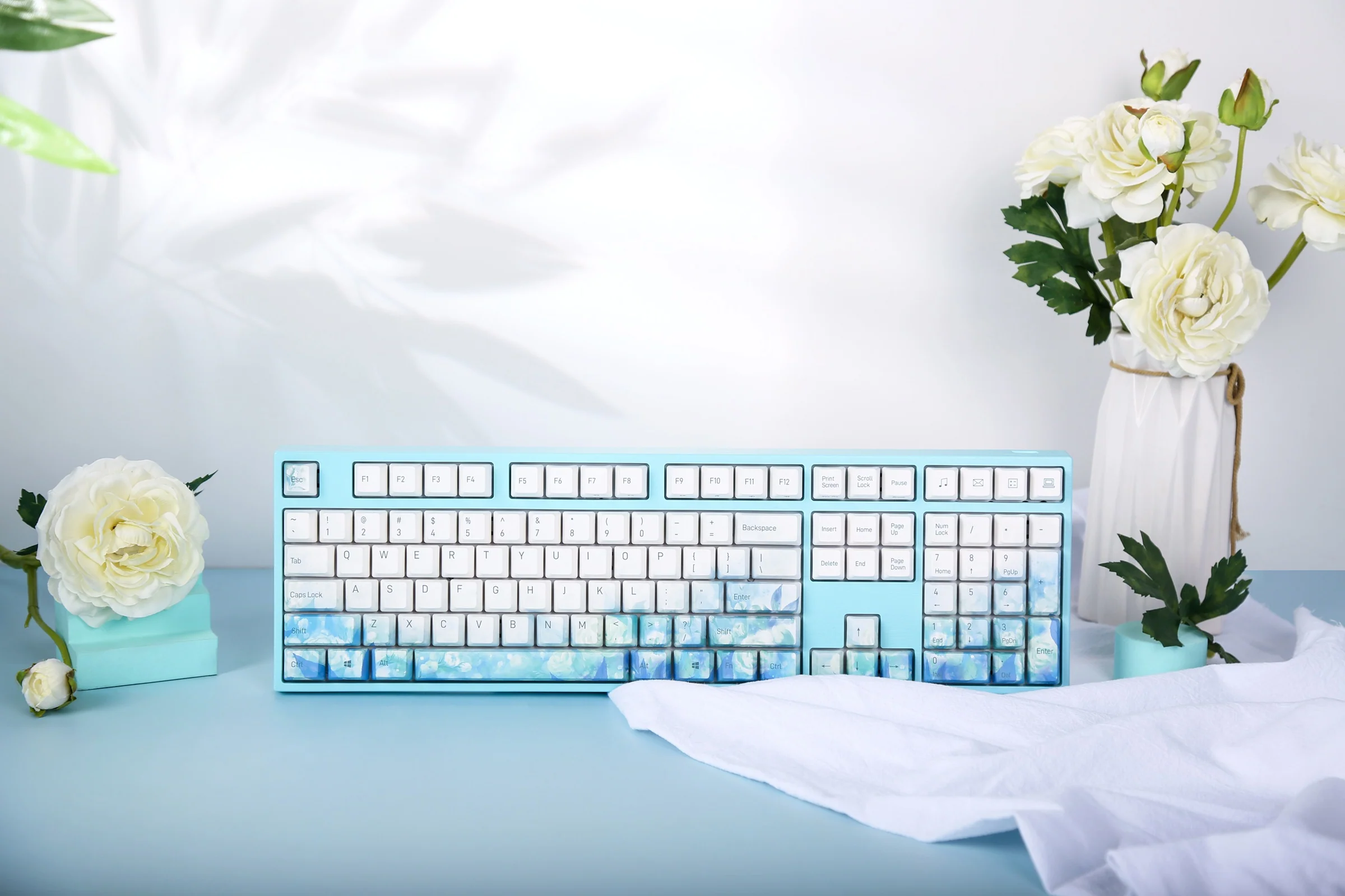 Varmilo VA108M Jasmine White LED Dye Sub PBT Mechanical Keyboard - Image 4