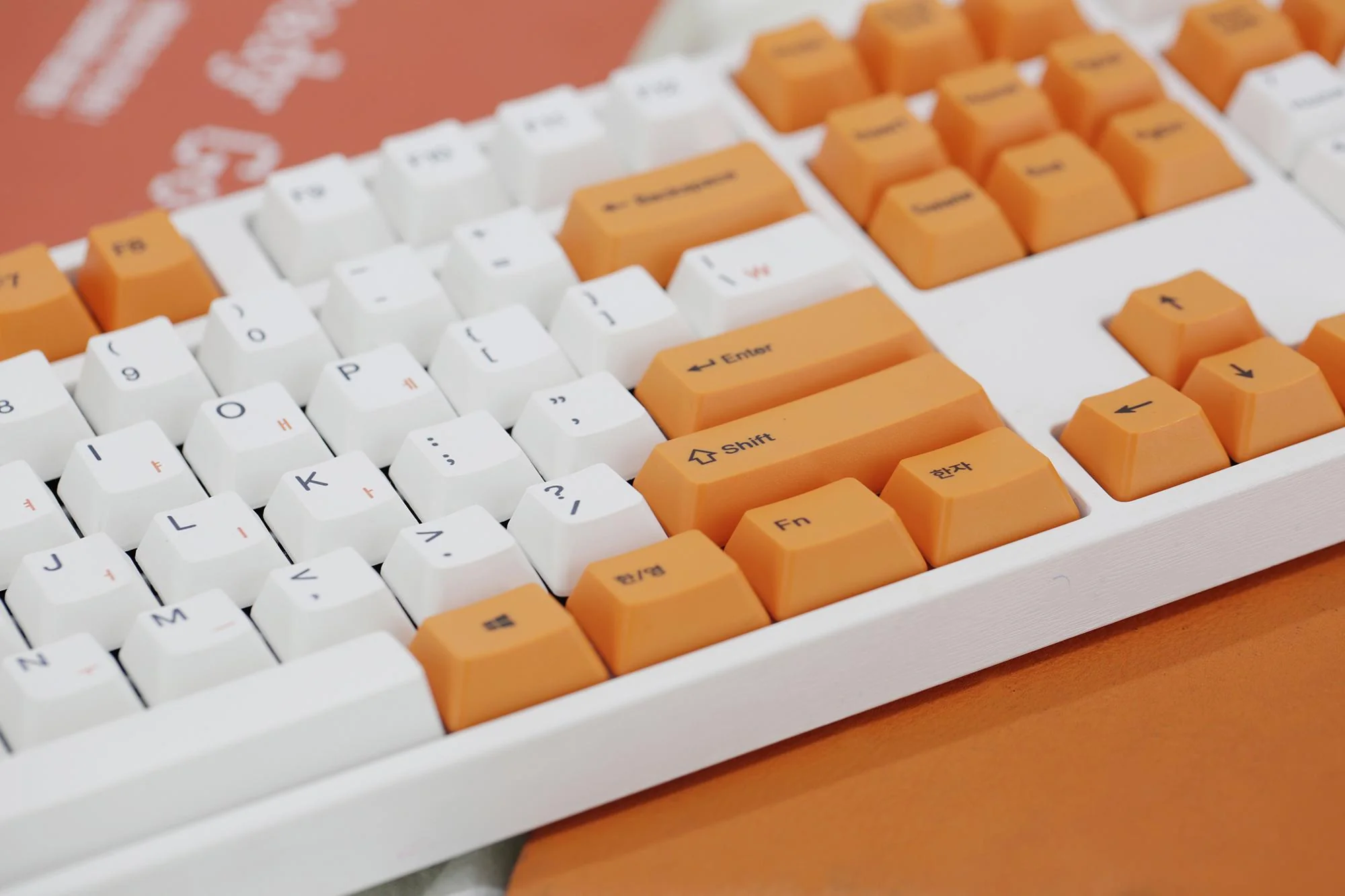 Varmilo VA108M Orange and White White LED Dye Sub PBT Mechanical Keyboard - Image 5
