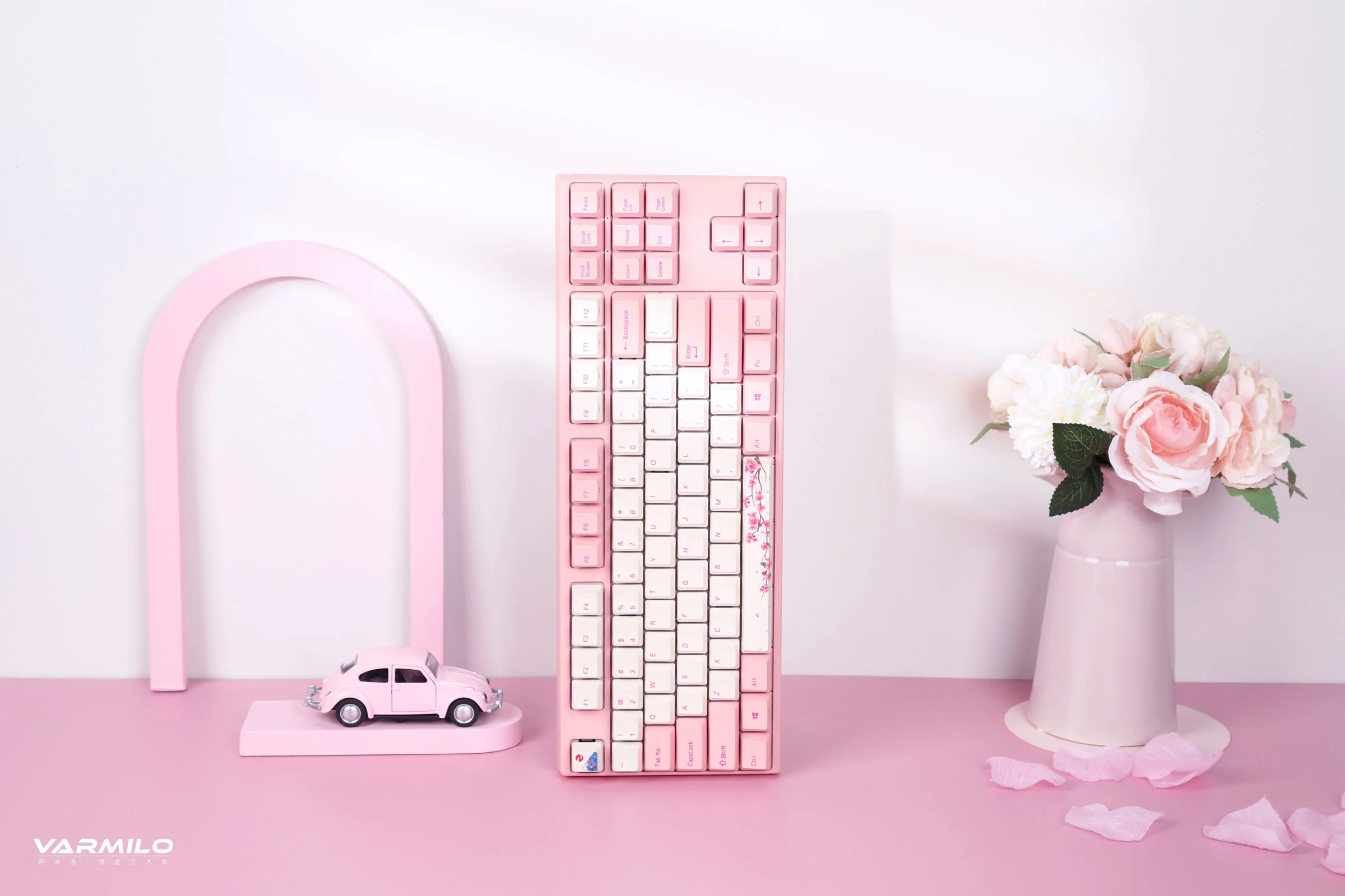 Varmilo MA Series V2 Sakura R1 White LED TKL EC Mechanical Keyboard - Image 7