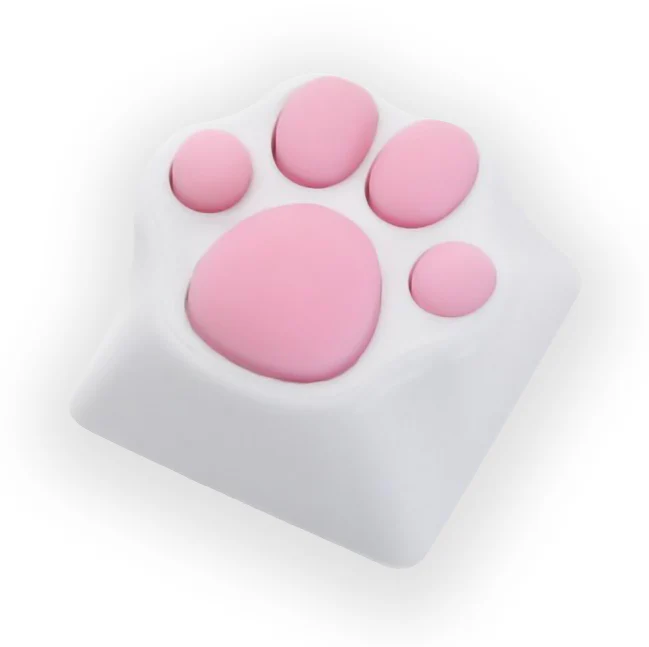 Varmilo ZOMO White Kitty Paw ABS / Silicone Keycap - Image 2