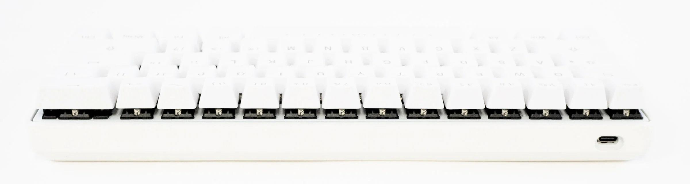 Vortex New POK3R White Aluminum 60% Blue LED Double Shot PBT Mechanical Keyboard - Image 7