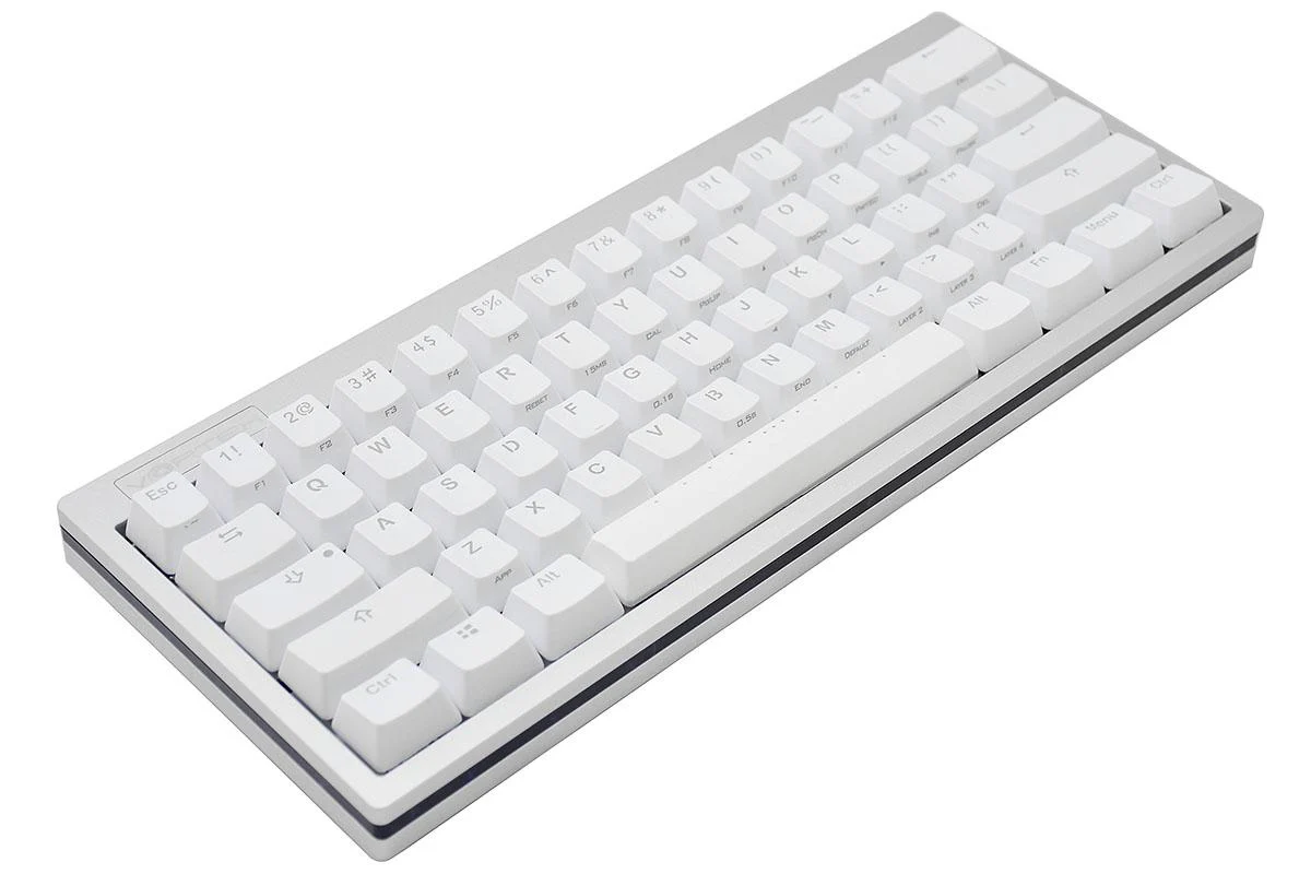 Vortex POK3R Silver LE Black Border RGB LED 60% Double Shot PBT Mechanical Keyboard - Image 2