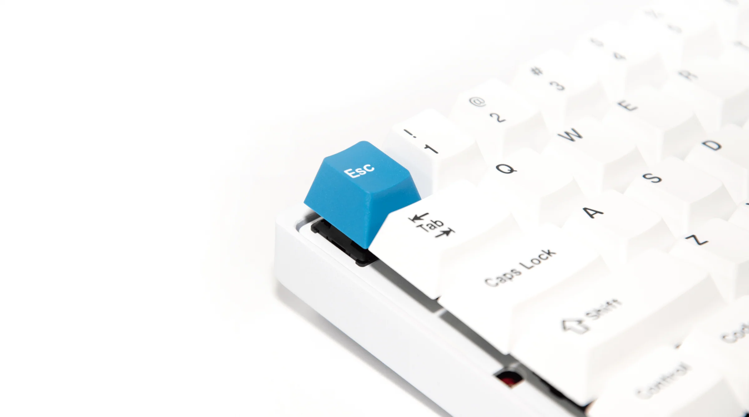 Vortex POK3R White Case 60% Double Shot PBT Mechanical Keyboard - Image 3