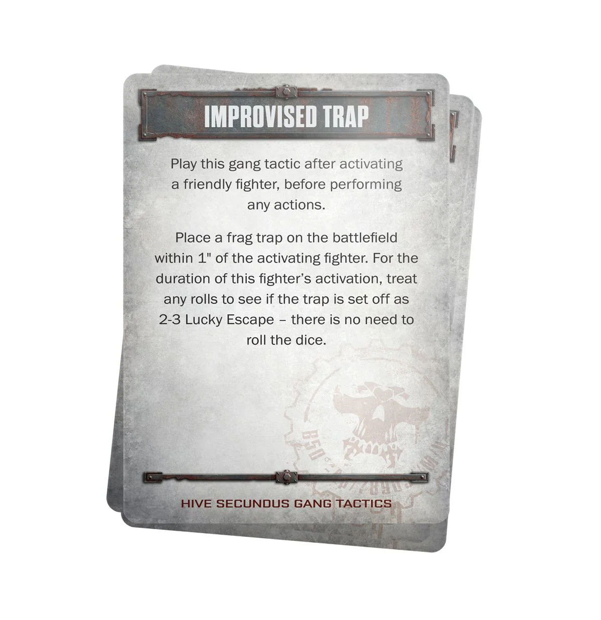 Warhammer Necromunda Hive Secundus Gang Tactics Cards - Image 2