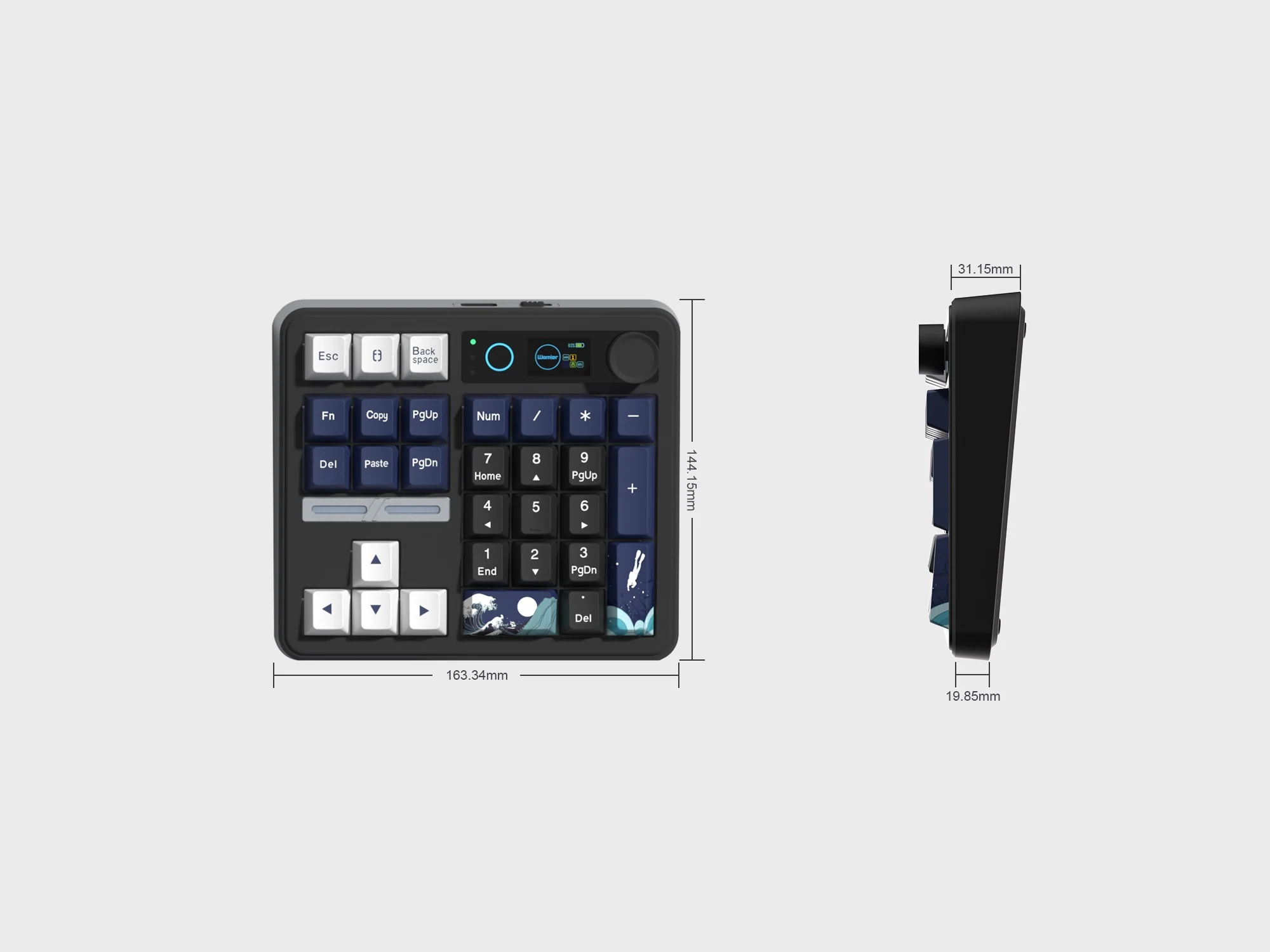 Womier SK30 Kanagawa Wireless Numpad Keyboard - Image 7