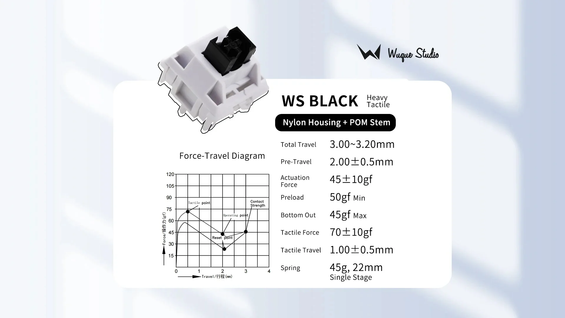 Wuque Studio Heavy Tactile 45g PCB Mount Switch - Image 2