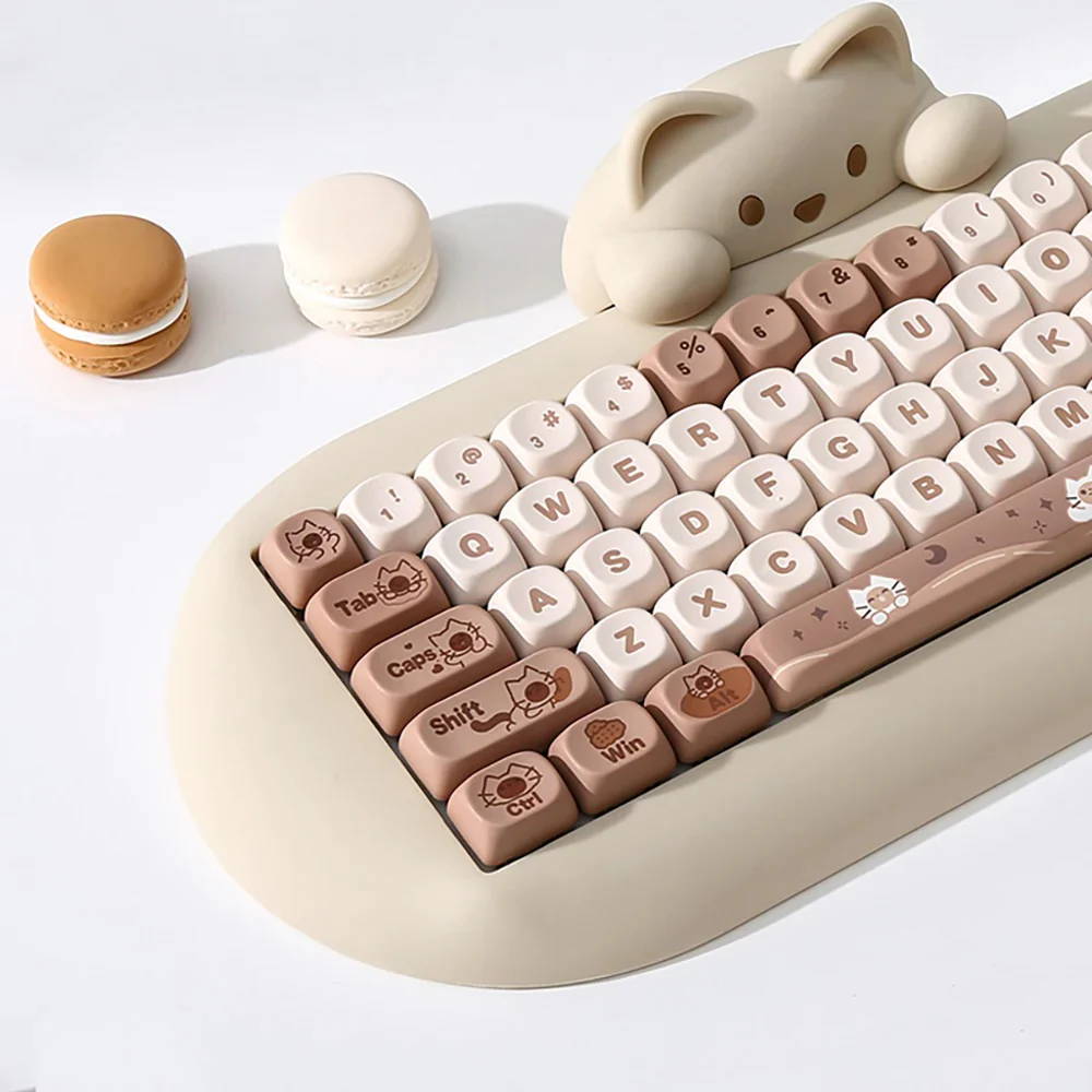 Yunzii Meow Meow Coffee 141 Key MOA Profile Dye Sub PBT Keycap Set - Image 2
