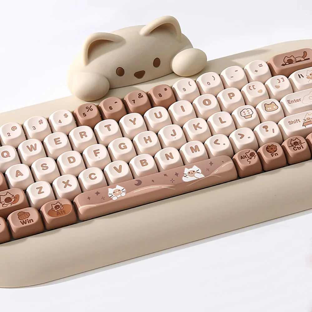 Yunzii Meow Meow Coffee 141 Key MOA Profile Dye Sub PBT Keycap Set - Image 3