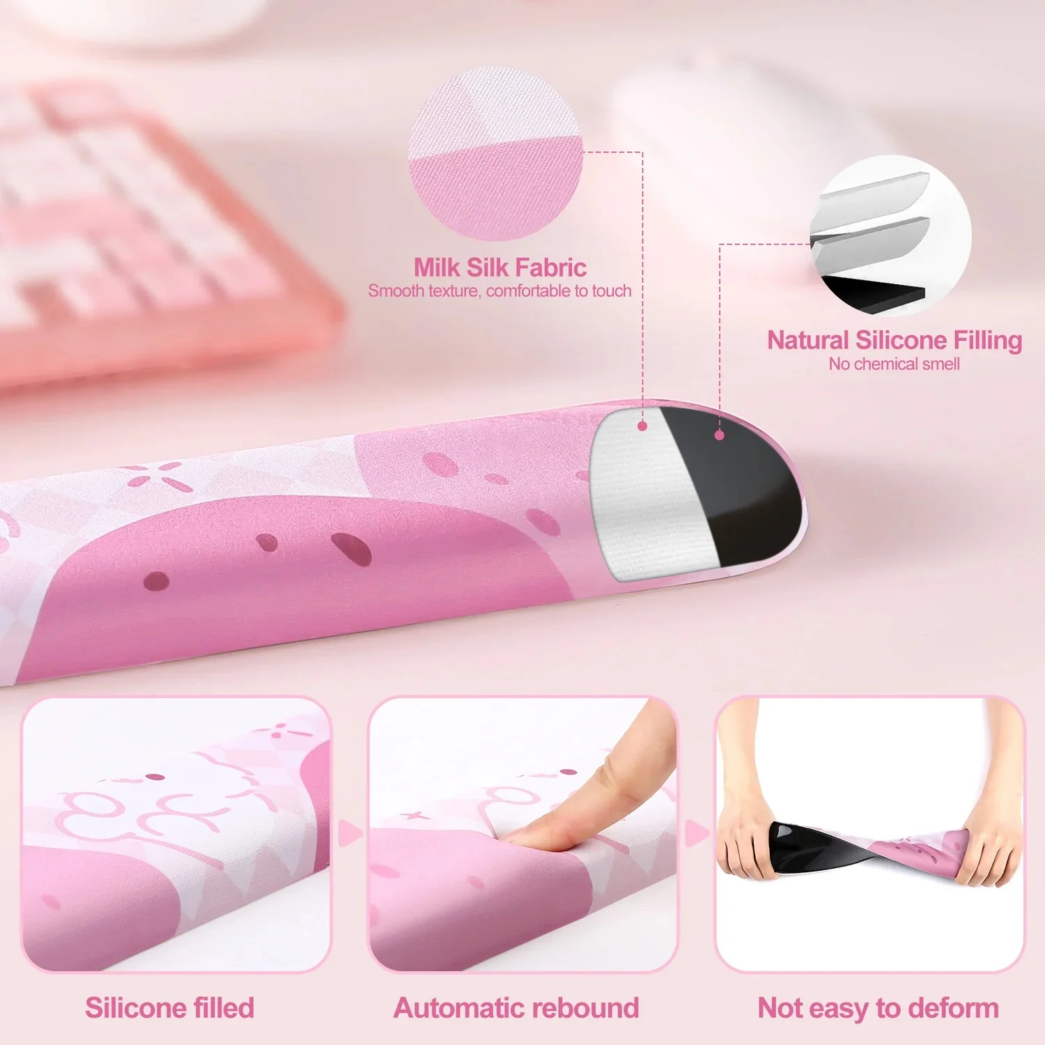 Yunzii Meow Meow Pink Wrist Rest - Image 3